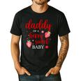 Daddy Of A Berry Sweet One Strawberry Baby First Birthday Men's Casual T-Shirt Black