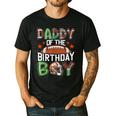 Daddy Of The Birthday Boy Game Day Football Men's Casual T-Shirt Black