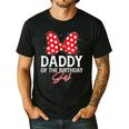 Daddy Of The Birthday Girl Cute Pink Bow Family Matching Men's Casual T-Shirt Black