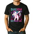 Daddy Of The Birthday Girl Dabbing Unicorn Dad Daddy Small Men's Casual T-Shirt Black