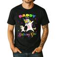 Daddy Of The Birthday Girl Dabbing Unicorn Princess And Dad Men's Casual T-Shirt Black