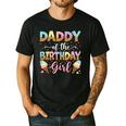 Daddy Of The Birthday Girl Ice Cream Lover Party Men's Casual T-Shirt Black