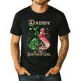 Daddy Of The Birthday Girl Pink And Green Family Matching Men's Casual T-Shirt Black