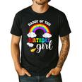 Daddy Of The Birthday Girl Rainbow B-Day Matching Family Men's Casual T-Shirt Black