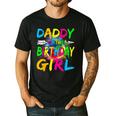 Daddy Of The Birthday Girl Retro 80's Party Men's Casual T-Shirt Black