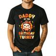 Daddy Of The Birthday Turkey Family 1st Birthday Boy Men's Casual T-Shirt Black