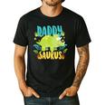 Daddy Dad Saurus Rex Dinosaur Dino For Father Men's Casual T-Shirt Black