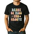 Daddy Dad Two Groovy Second Birthday Retro 2nd Bday Party Men's Casual T-Shirt Black
