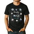 Daddy Houston We Have One Year Old Space Theme 1st Birthday Men's Casual T-Shirt Black