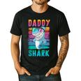 Daddy Shark Retro Vintage Dad Men's Casual T-Shirt Black
