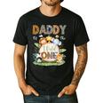 Daddy Of The Wild One 1St Birthday Kids Safari Jungle Men's Casual T-Shirt Black