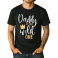 Daddy Of The Wild One Shirt 1st Birthday First Thing Dad Tee Men's Casual T-Shirt Black