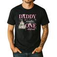 Daddy In a Winter Onederland Birthday Girl Christmas Tree Men's Casual T-Shirt Black Daddy In a Winter Onederland Birthday Girl Christmas Tree Men's Casual T-Shirt Black