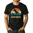 Daddysaurus Dad T Rex Dinosaur Men Men's Casual T-Shirt Black
