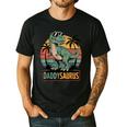 Daddysaurus T Rex Dinosaur Daddy Saurus Family Matching Dad Men's Casual T-Shirt Black