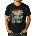 Daddysaurus T Rex Dinosaur Daddy Saurus Family Matching Men's Casual T-Shirt Black