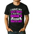 I Have My Dad's Temper & My Mama's Mouth Daughter Kids Men's Casual T-Shirt Black