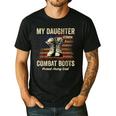 My Daughter Wears Combat Boots Proud Army Dad Veteran Day Men's Casual T-Shirt Black