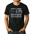 Deputy Sheriff Dad Much Cooler Fathers Day Thin Blue Line Men's Casual T-Shirt Black