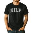 DILF Varsity Style DAD Older More Mature Men Men's Casual T-Shirt Black DILF Varsity Style DAD Older More Mature Men Men's Casual T-Shirt Black