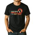 Disc Golf I'd Hit That Frisbee Golfer Retro Men Dad Men's Casual T-Shirt Black