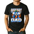 Disney Mickey And Friends Father's Day Goofiest Dad Vintage Men's Casual T-Shirt Black