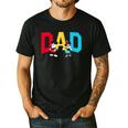Disney Mickey And Friends Mickey Minnie Dad Collegiate Logo Men's Casual T-Shirt Black