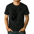 Dog Guitarist Guitar Pembroke Welsh Corgi Dad Mom Men's Casual T-Shirt Black