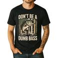 Don't Be A Dumb Bass Fish Camo American Flag Dad Jokes Men's Casual T-Shirt Black