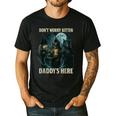 Don't Worry Kitten Daddy's Here Men's Casual T-Shirt Black Don't Worry Kitten Daddy's Here Men's Casual T-Shirt Black