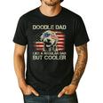 Doodle Dad Goldendoodle Regular Dad But Cooler American Flag Men's Casual T-Shirt Black