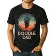 Doodle Dog Vintage Doodle Dad Small Men's Casual T-Shirt Black