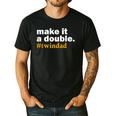 Make It a Double Twin Parent New Dad Men's Casual T-Shirt Black