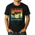 Drumming Basement Drum Set Drummer Rock Dad Grandpa Men's Casual T-Shirt Black