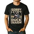 Duck Hunting Dog Sorry I Cant Its Duck Season Dad Joke Men's Casual T-Shirt Black