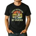 Easily Distracted Duck Hunting Dad Hunter Son Daughter Men's Casual T-Shirt Black Easily Distracted Duck Hunting Dad Hunter Son Daughter Men's Casual T-Shirt Black