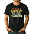 Fantasy Football Dad Champion Vintage Draft Party Men's Casual T-Shirt Black