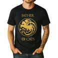 Father Of Cats Shirt Cat Dad Cat Daddy Men's Casual T-Shirt Black