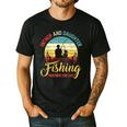 Father Daughter Fishing Partner For Life Retro Matching Dad Men's Casual T-Shirt Black