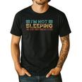 Fathers Dad Joke I'm Not Sleeping I'm Just Resting My Eyes Men's Casual T-Shirt Black