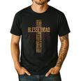 Father's Day Dad Husband Blessed Dad Christian Men's Casual T-Shirt Black