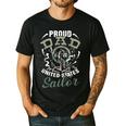 Fathers Day Proud Dad Of A United States Anchor Sailor Men's Casual T-Shirt Black