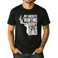 My Favorite Hunting Buddy Calls Me Dad Shirt Men Deer Hunter Men's Casual T-Shirt Black