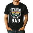 My Favorite Ski Buddies Call Me Dad For Ski Dad Men's Casual T-Shirt Black