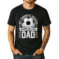 My Favorite Soccer Player Calls Me Dad Father's Day Daddy Men's Casual T-Shirt Black