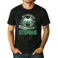 My Favorite Soccer Player Calls Me Stepdad Father's Day Men Men's Casual T-Shirt Black