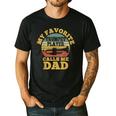 My Favorite Trumpet Player Calls Me Dad Father Vintage Men's Casual T-Shirt Black