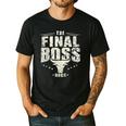 The Final Boss Vintage Rock Bull Fun Tee For Strong Dads Men's Casual T-Shirt Black
