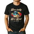 Fishing Father's Day Dad Fisherman Birthday Graphic Men's Casual T-Shirt Black