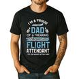 Flight Attendant Shirt For Dad Father Flight Attendant Men's Casual T-Shirt Black